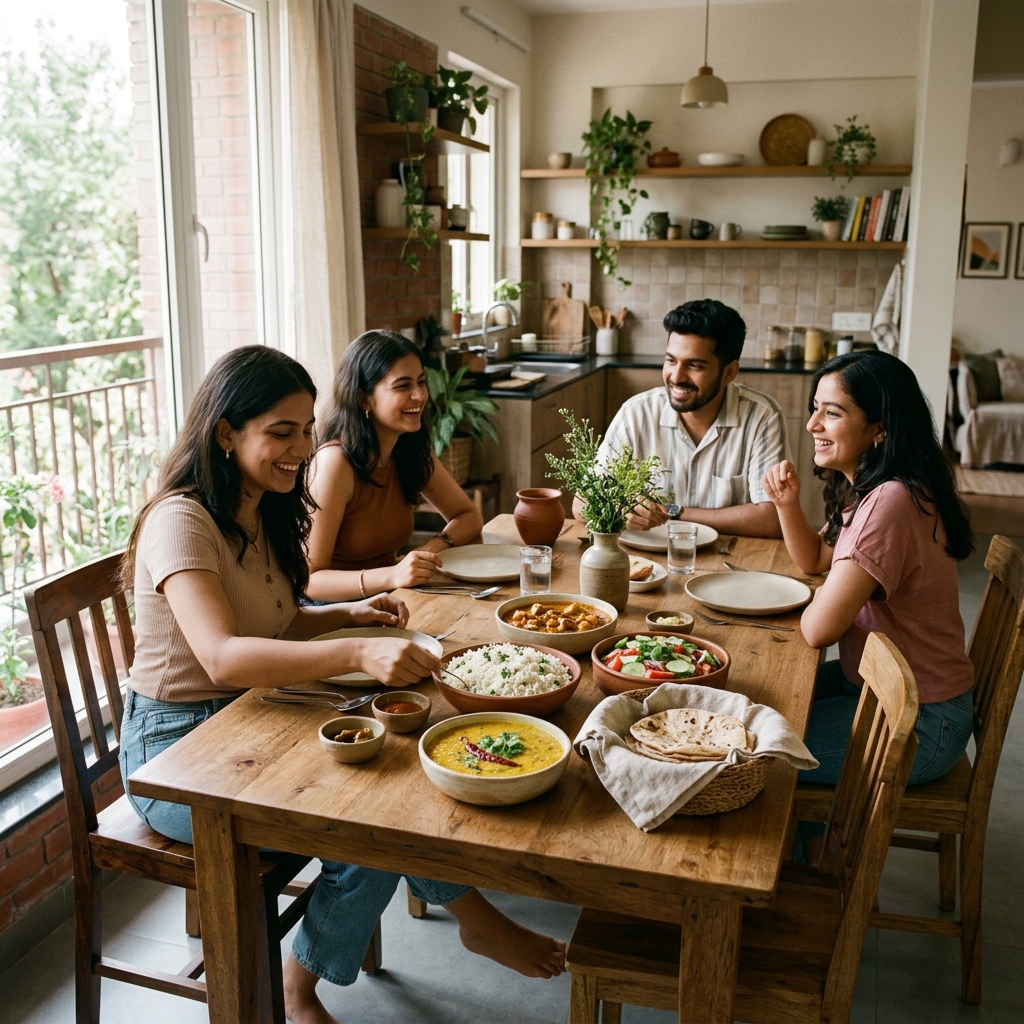 Fresh home-cooked meals served family style